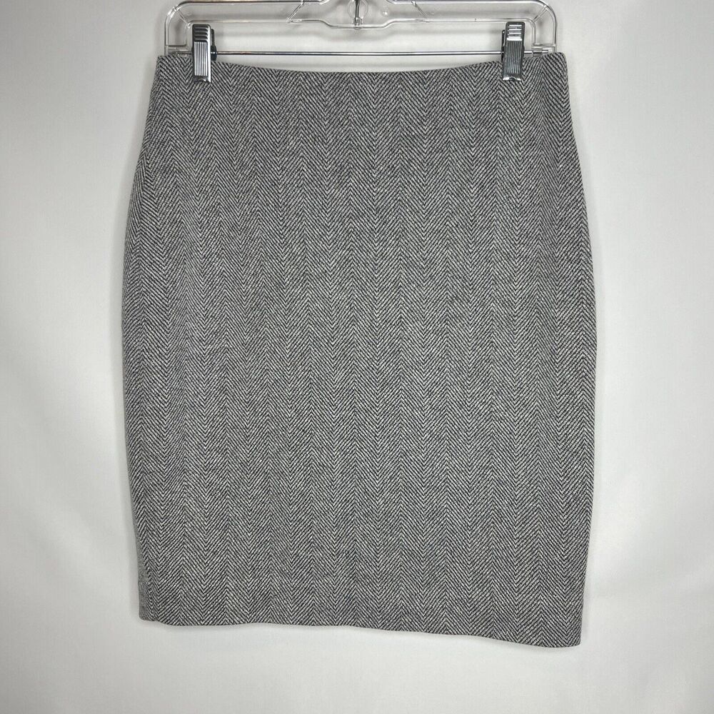 Women’s ANN TAYLOR Black/white Straight Pencil Skirt Size Small Stretch Waist